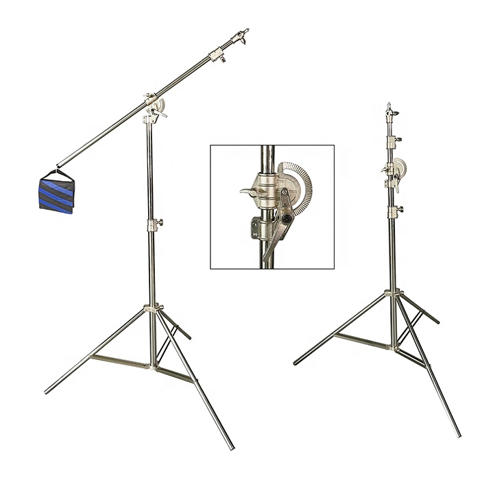 Light Stand Sandbag - Statyw oświetleniowy 4m 2w1, ramię wysięgnikowe,
