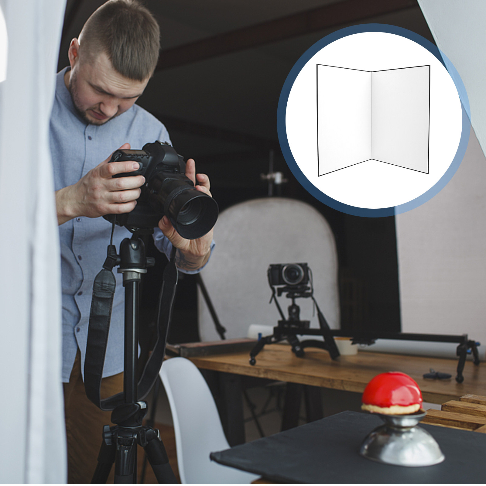 Photography Lighting Reflectors - Składany reflektor fotograficzny A3 z dwustronną