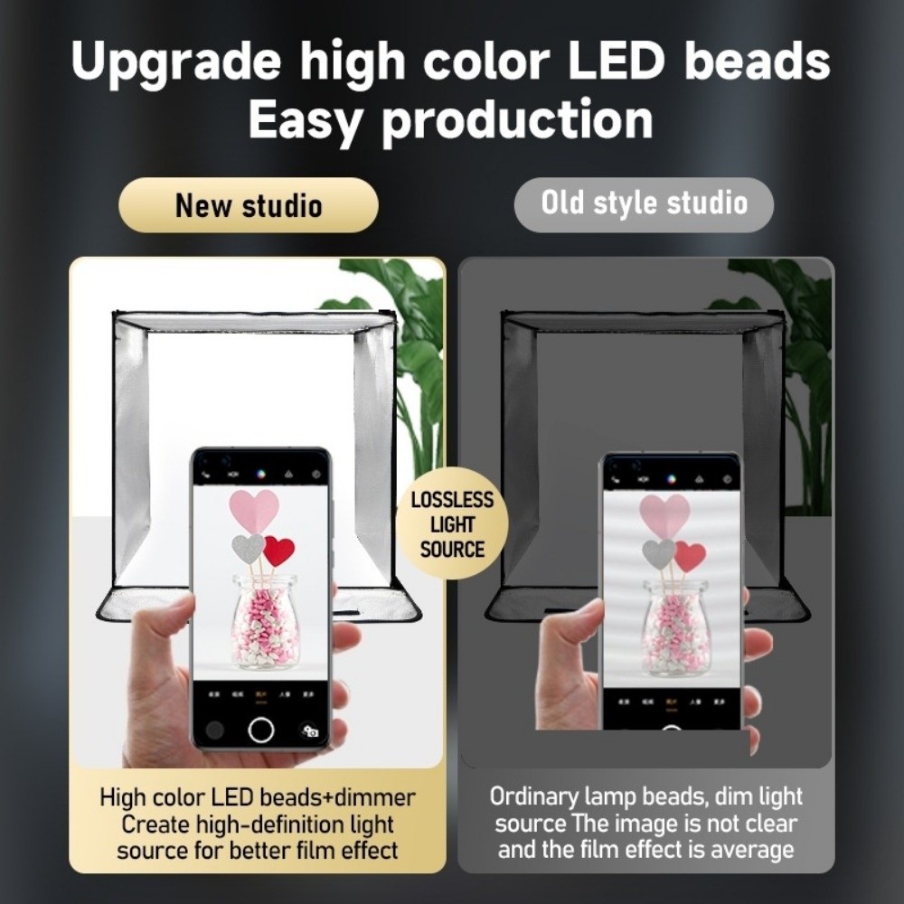 Photography Lighting Background - Mini softbox LED 45/65 cm z