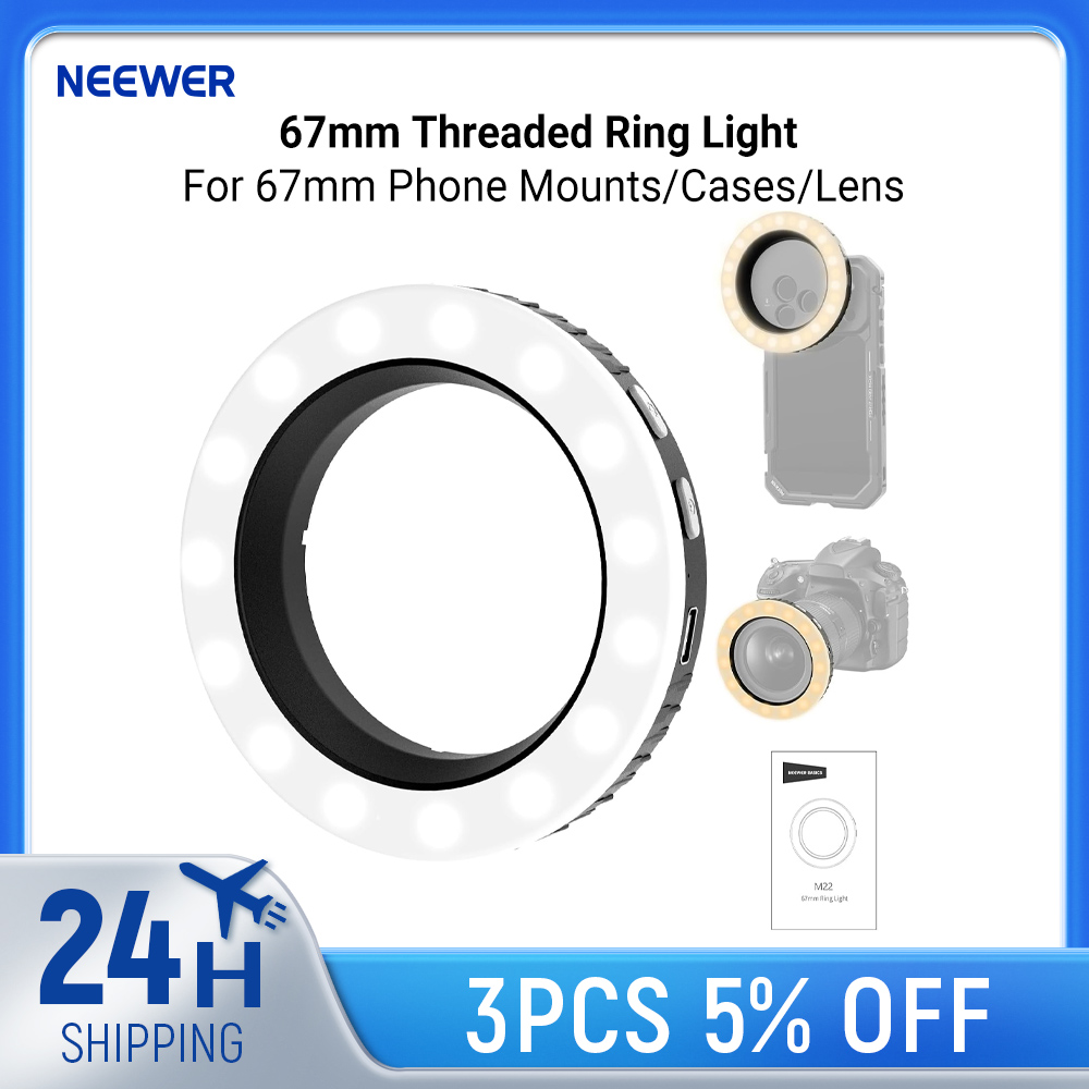 Photography Lighting Styles - NEEWER Basics 67mm Pierścieniowa Lampa z