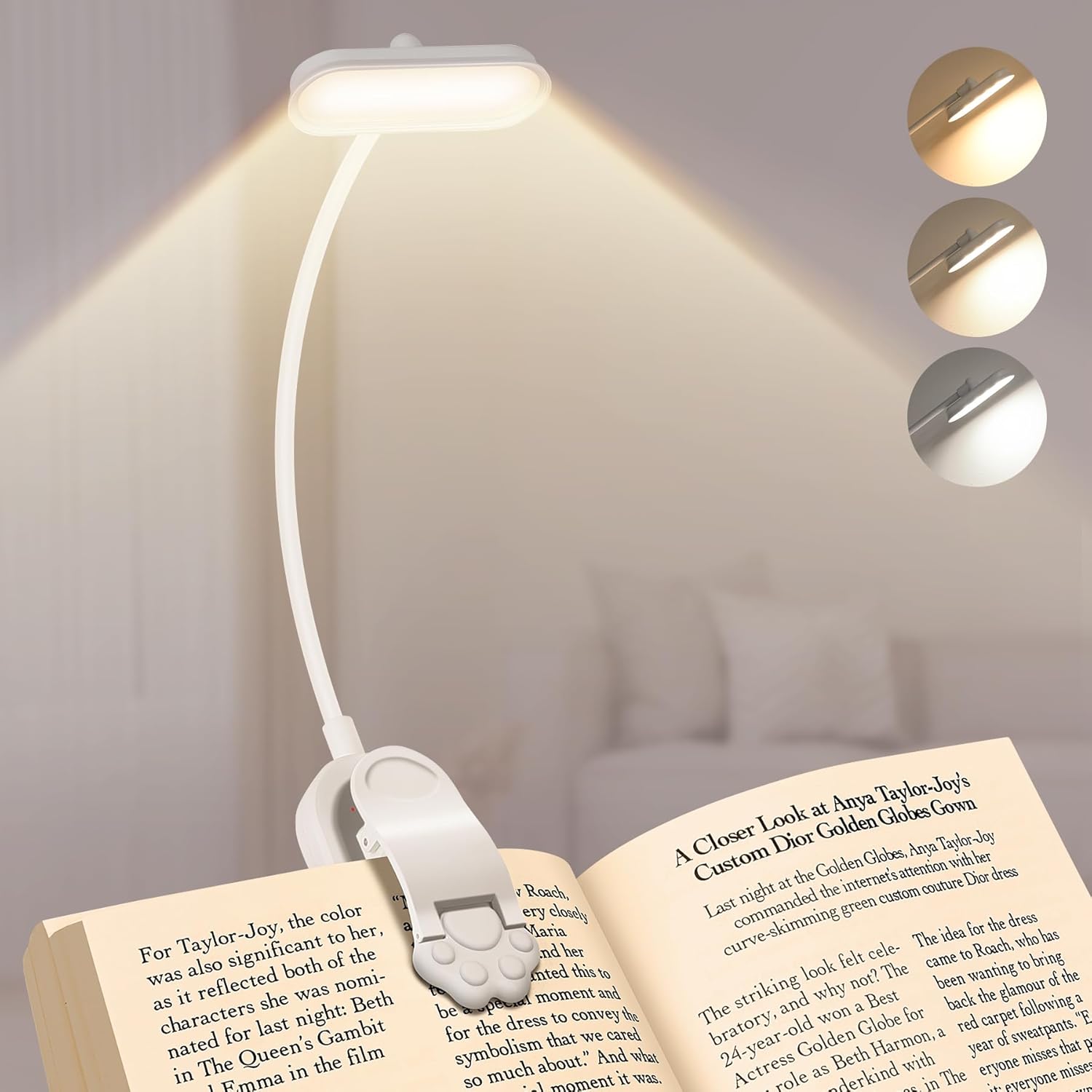 Photography Lighting Book - Lampka do czytania LED, ładowana przez