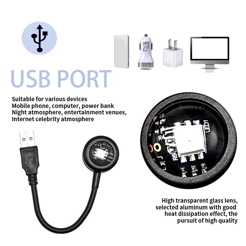 Kolorowa lampa USB z efektem z – Photography Lighting Background recenzja i cena