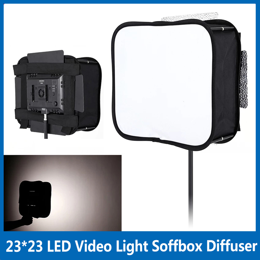 Dyfuzor Softbox 23*23 do lamp  – Video Light Panel Led recenzja i cena