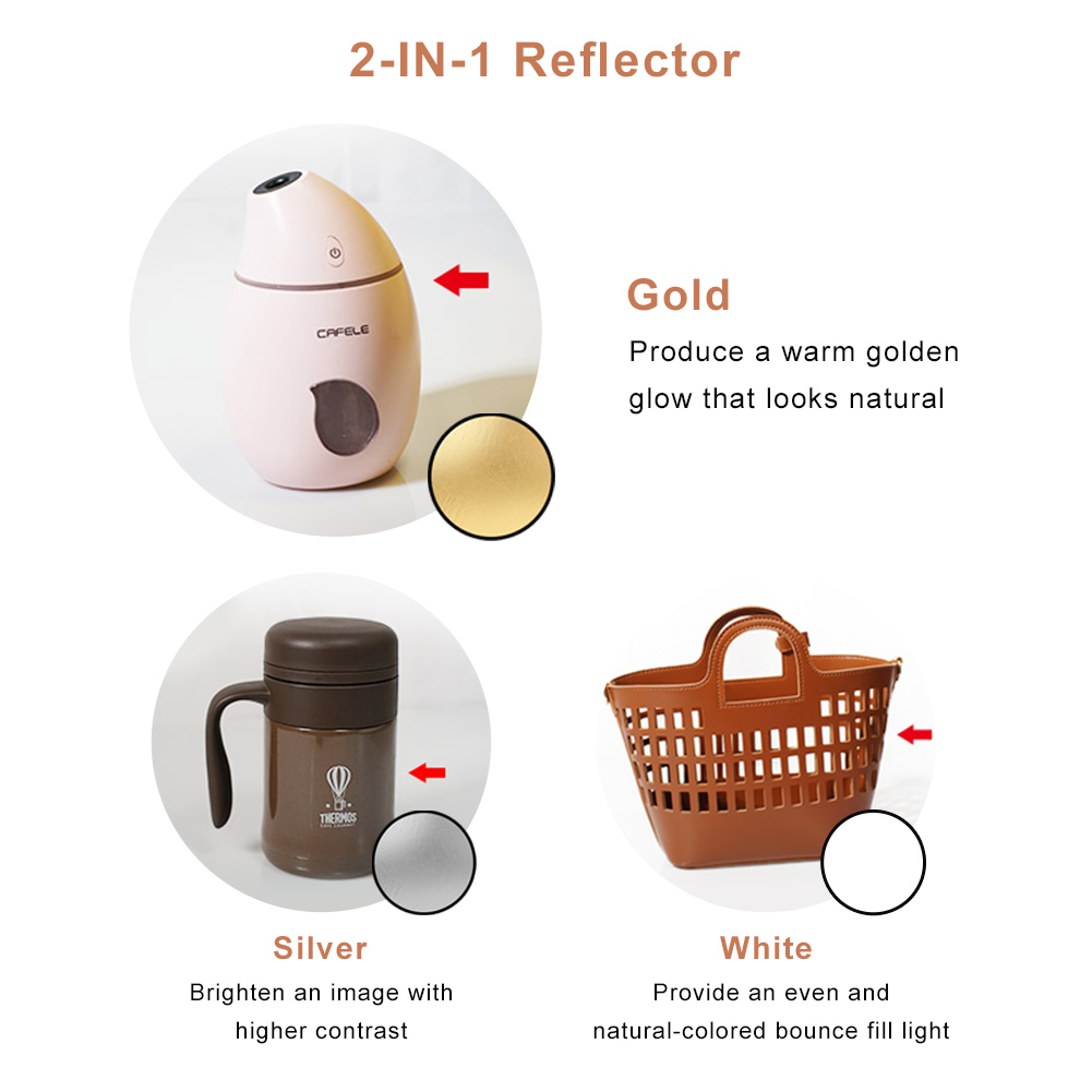 Okrągły przenośny reflektor 2w – Photography Lighting Reflectors recenzja i cena