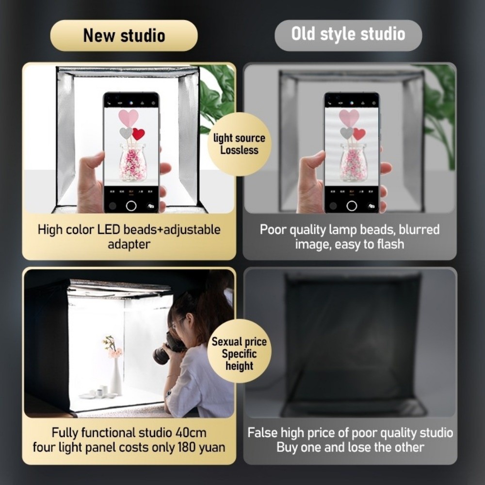 Mini softbox LED 45/65 cm z tł – Photography Lighting Background recenzja i cena
