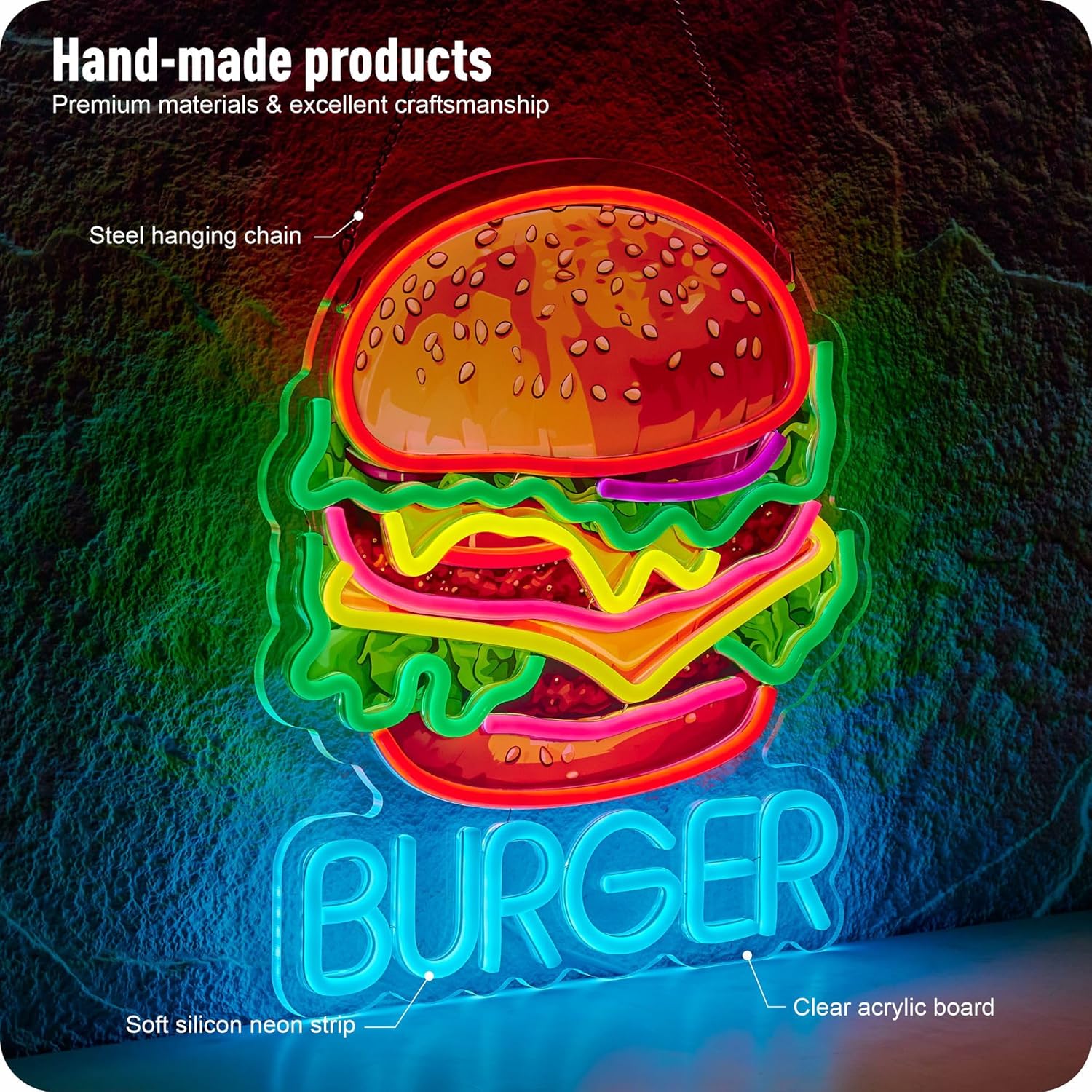 Neonowy Znak Burger – Dekoracy – Photography Lighting For Food recenzja i cena