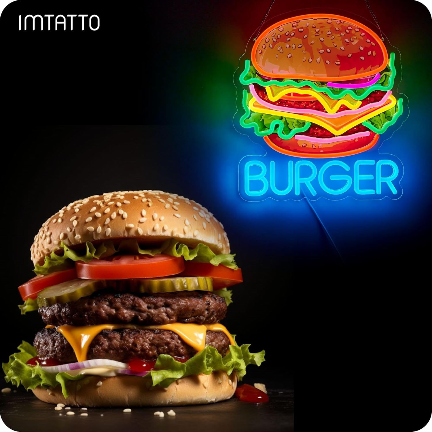 Neonowy Znak Burger – Dekoracy – Photography Lighting For Food recenzja i cena