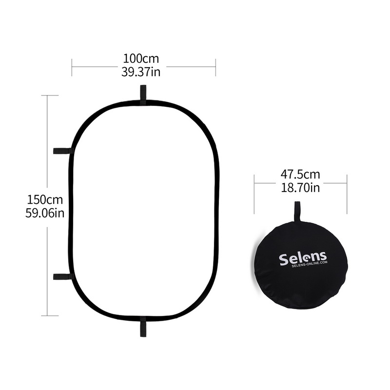 100X150CM składany owalny odbł – Photography Lighting Reflectors recenzja i cena